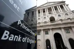 Before conflict erupted in the Middle East, the Bank of England (above) had expected inflation to fall to its 2% target during the March-to-May period.