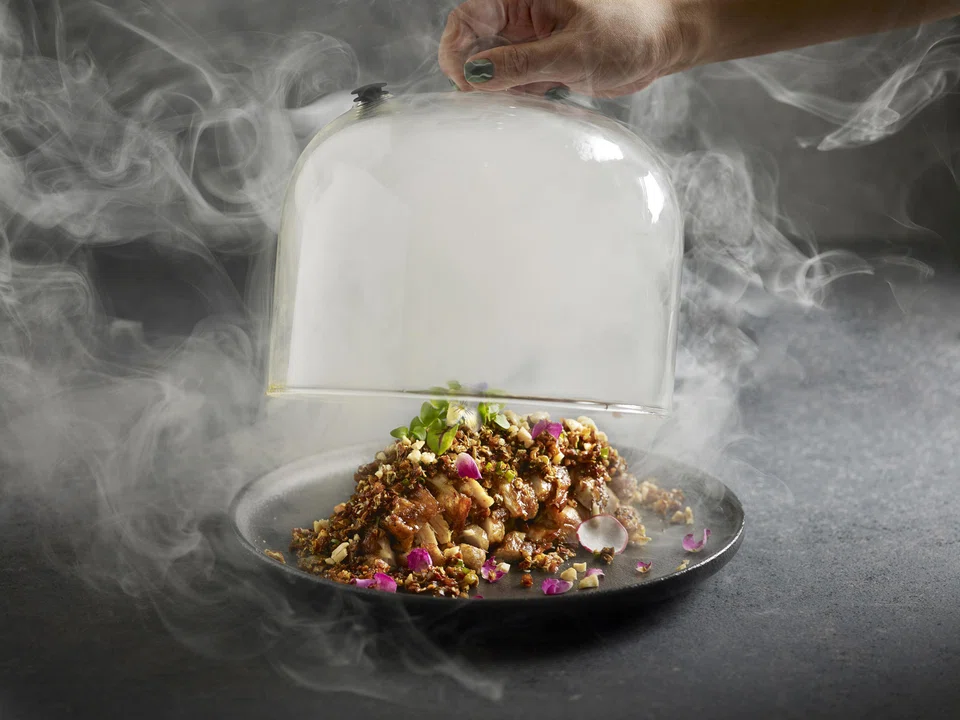 Applewood smoked crispy chicken.