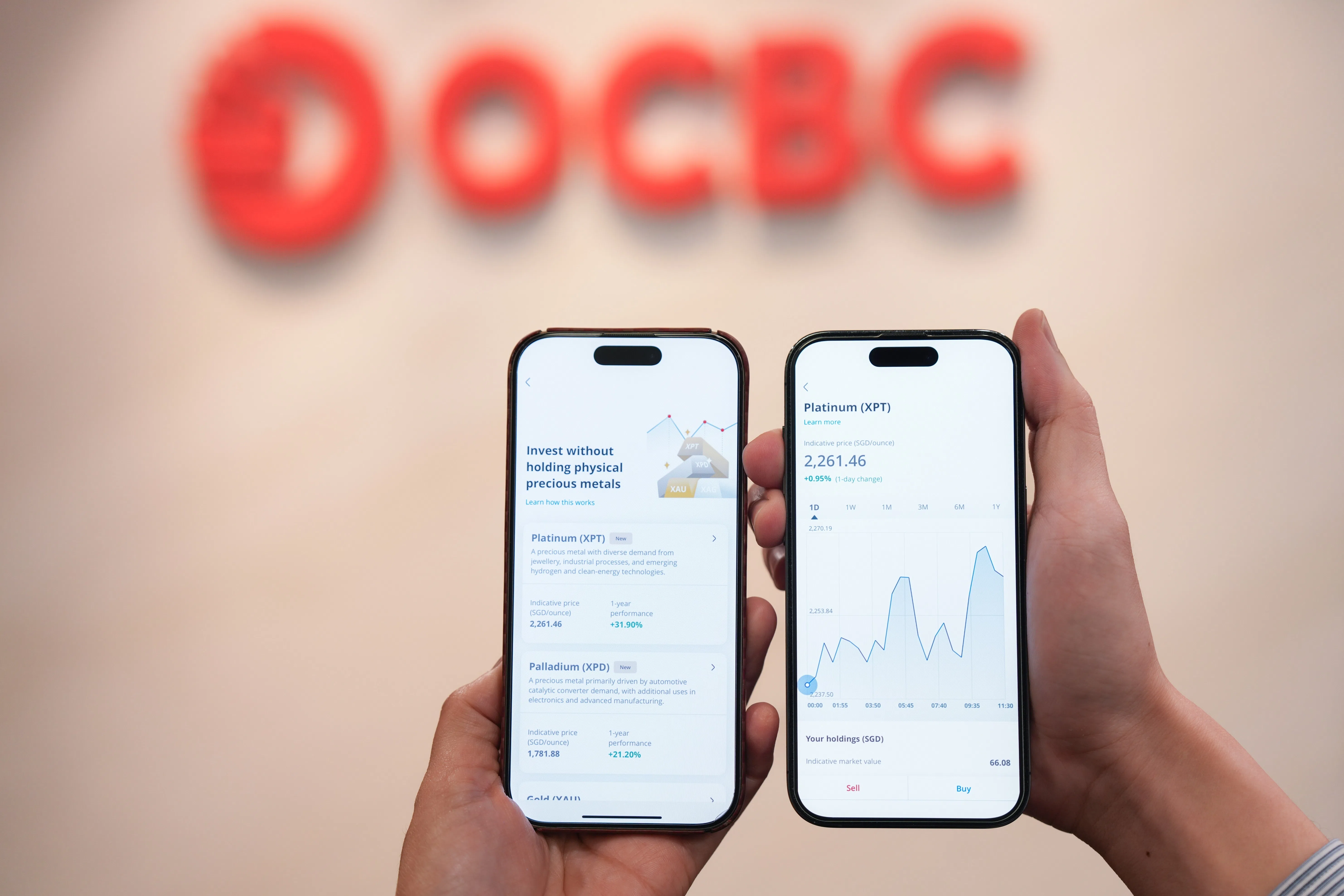 OCBC opens up in-app platinum, palladium trading to retail investors