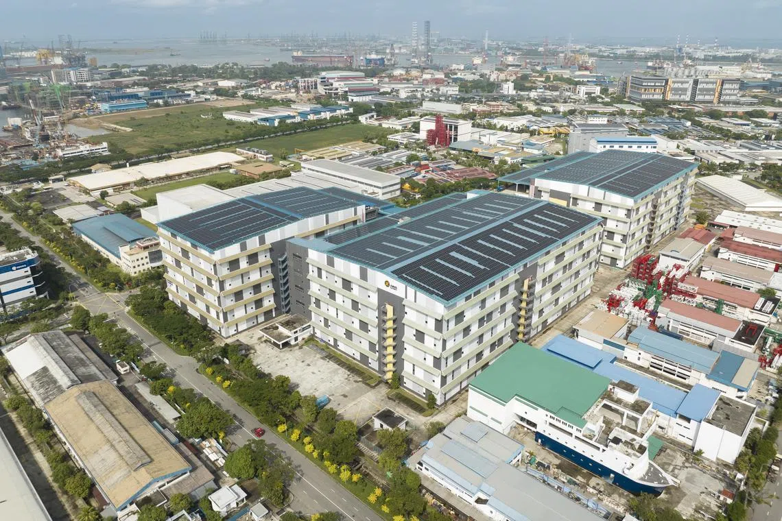 Aims Apac Reit's logistics and warehouse property at 20 Gul Way. The manager says the proposed acquisition of the Aljunied property offers an 8.1% property yield.