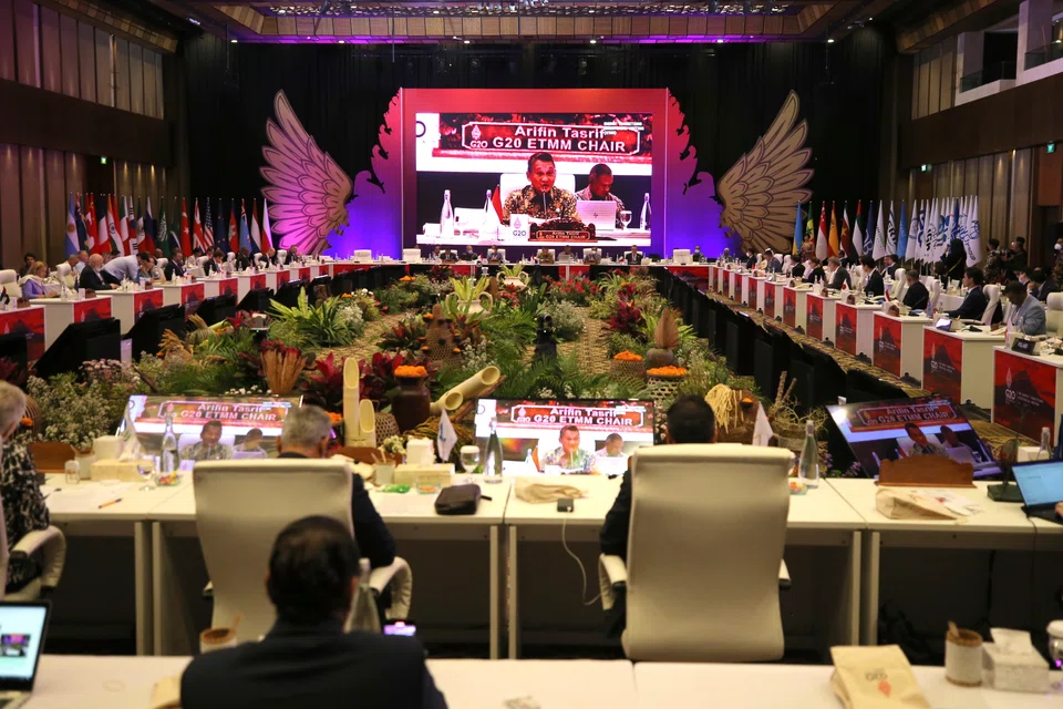 Ministers and head of delegates attend the G20 Energy Transitions Ministerial Meeting as Indonesian Energy and Mineral Resources Minister Arifin Tasrif delivers a speech in Nusa Dua, Bali, Indonesia, 02 September 2022.