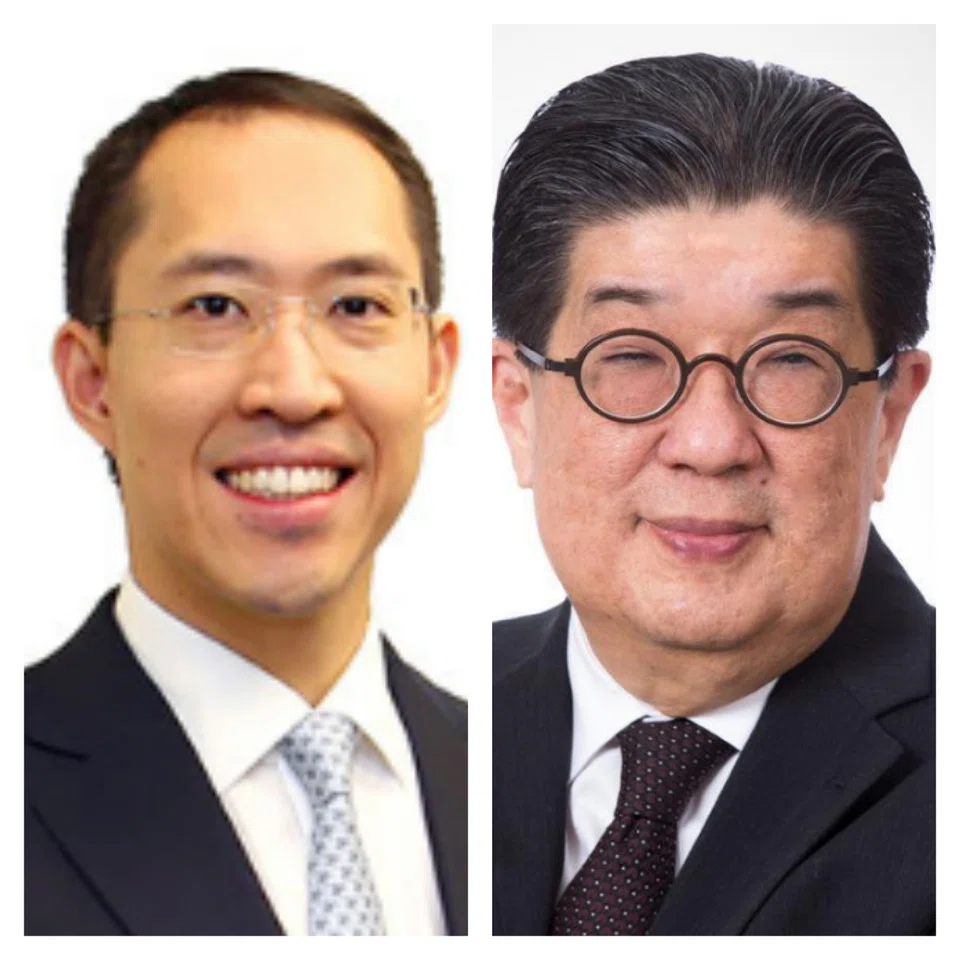 Daryl Ng (left) has served as board chairman for around five years and will be succeeded by banking veteran Na Wu Beng.