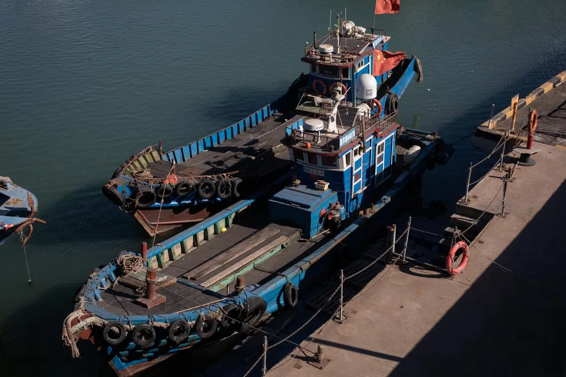 Oil ships docked at a Chinese port. For China and many other developing countries, barrels from Russia, Iran and Venezuela – the three major oil producers under Western sanctions – are as good as any.