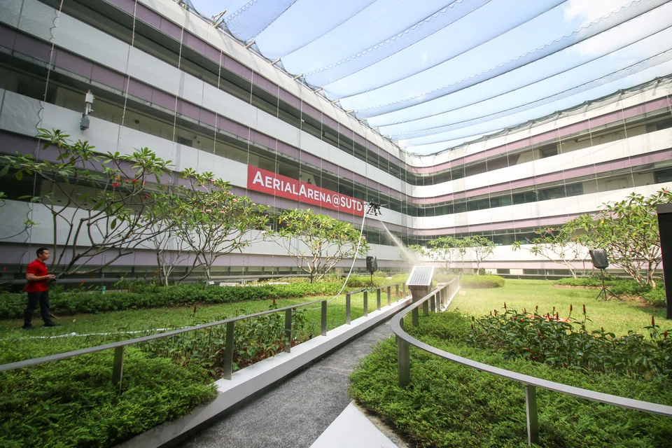 The new AerialArena@SUTD will be used to test various flying robotics projects, such as drones that can help humans in the landscape and cleaning sectors.