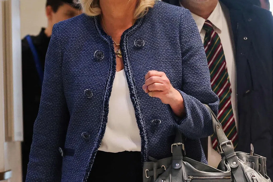 Le Pen was sentenced to two years in prison, with two more suspended, and given an immediate five-year election ban, complicating her ambitions of taking over from Emmanuel Macron in 2027.