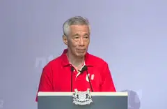 Prime Minister Lee Hsien Loong at the May Day Rally 2022.
