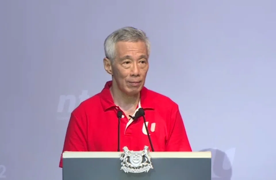 Prime Minister Lee Hsien Loong at the May Day Rally 2022.