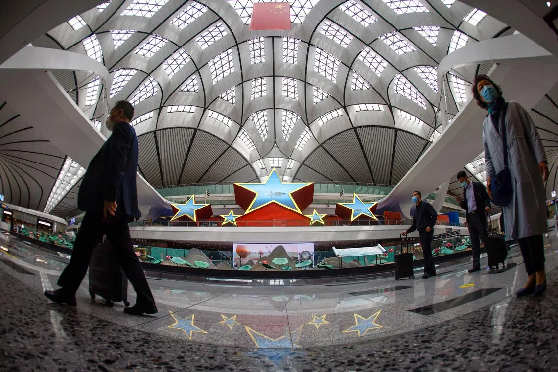 The Beijing Daxing International Airport in April. Outbound travel has soared, a positive development for Asia's tourism-dependent markets.