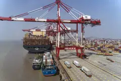 The number of ships taking goods from China to the US has slumped in recent weeks after the US imposed punitive tariffs of more than 100 per cent on most Chinese exports.