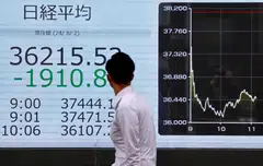 The Nikkei 225 tanked more than five per cent at one point on Friday morning owing to a stronger yen, which hit Japan’s key export sector.