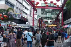 Above: Malaysia's historic Petaling Street, a shopping and dining strip. Kuala Lumpur has said it would not  retaliate against Washington, underscoring its willingness to work together in addressing the raised concerns. 