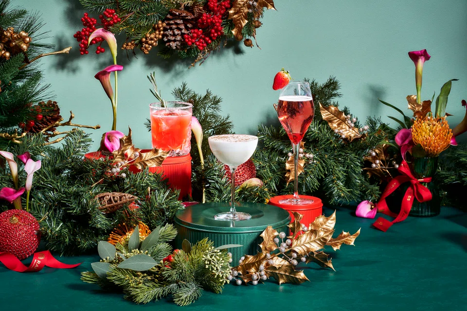 Get ready to relax and toast to the season with an array of festive cocktails at Raffles Hotel's three bars.