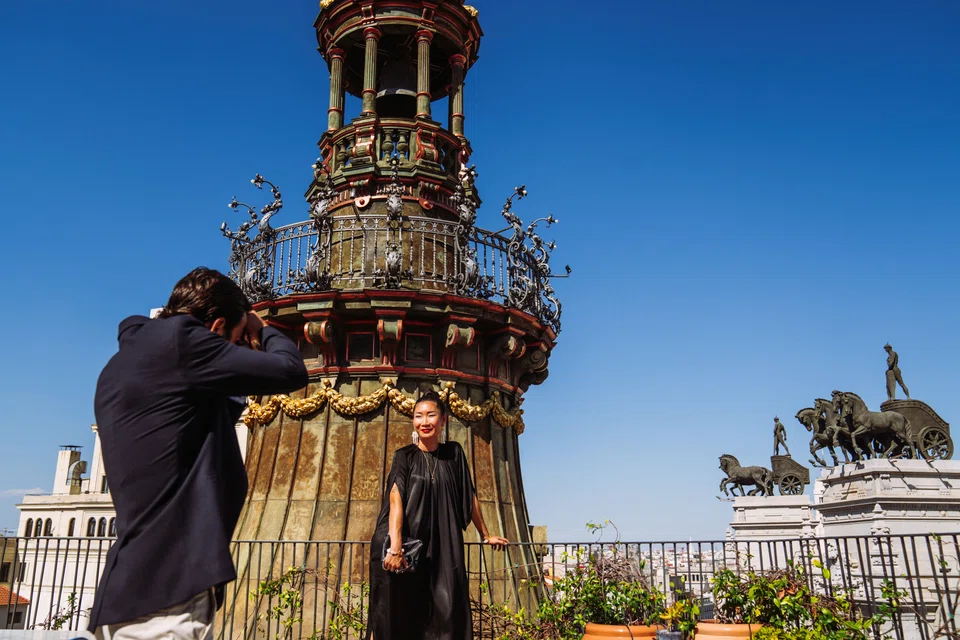 The rooftop restaurant of the Four Seasons Madrid offers some of the best views of the city.