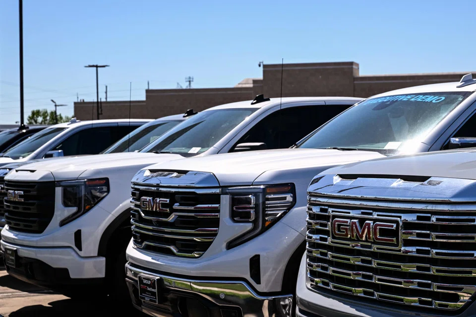 Vehicles for sale at a GMC dealership in Houston, Texas in April. China remains the largest market for cars and the major source of profits for US carmakers. 