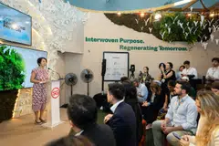 Sustainability and Environment Minister Grace Fu speaking at the Singapore Pavilion at COP30 in Belem, Brazil on Monday (Nov 17). 