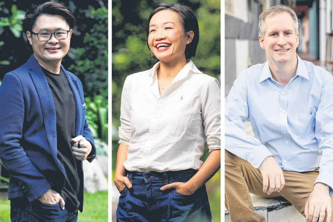 From left: Fractional chief marketing officer David Lim, fractional chief HR officer Susan Chen, and fractional chief of staff Mark Mullinix.