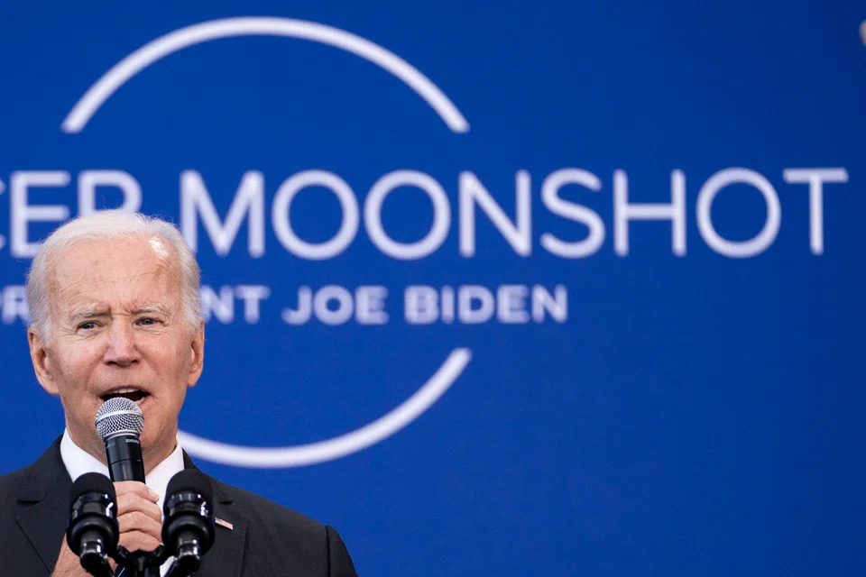President Joe Biden speaks at the Cancer Moonshot initiative at the John F. Kennedy Library and Museum in Boston, on Sept 12, 2022. 