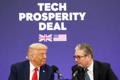 US President Donald Trump and British Prime Minister Keir Starmer, under the Tech Prosperity Deal, agreed to work together on quantum computers and AI.