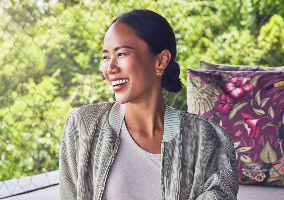 Ho Ren Yung at the Mandai Rainforest Resort by Banyan Tree, a project that reflects her focus on sustainability and regeneration.