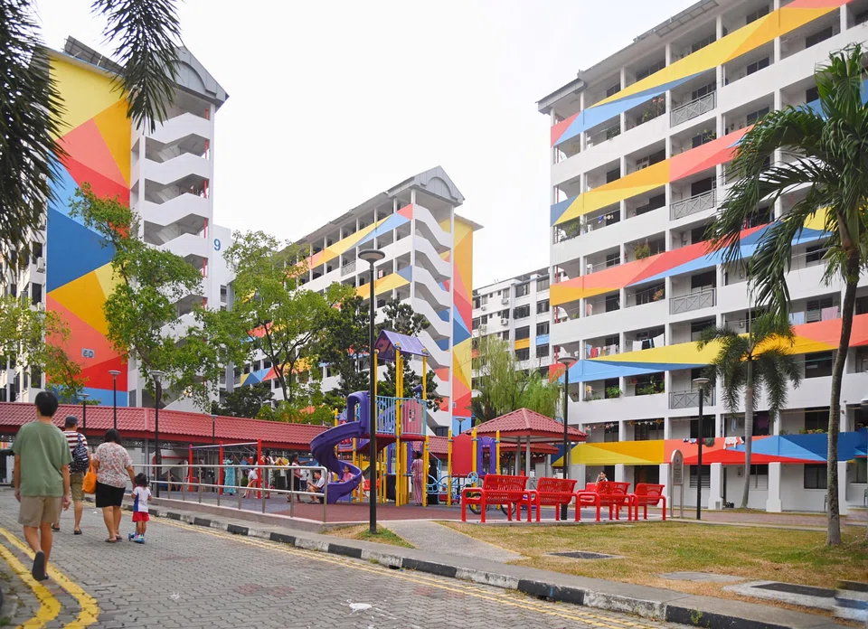 There are 299 HDB blocks built in the 1960s in Queenstown, Toa Payoh, Bukit Merah and Geylang, with small clusters in Kallang Whampoa and the Central area. Pictured are older HDB flats along Circuit Road. 