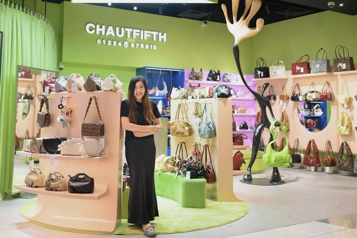 Tran Hoang Chau, founder of Vietnamese fashion accessories brand Chautfifth, said a significant number of her customers in her outlets in Vietnam are Singaporean. Her Singapore shop is in Suntec City. 