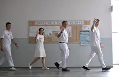 PAP's Bishan-Toa Payoh GRC slate featuring (from left) Cai Yinzhou,  Elysa Chen, Saktiandi Supaat and Transport Minister Chee Hong Tat.