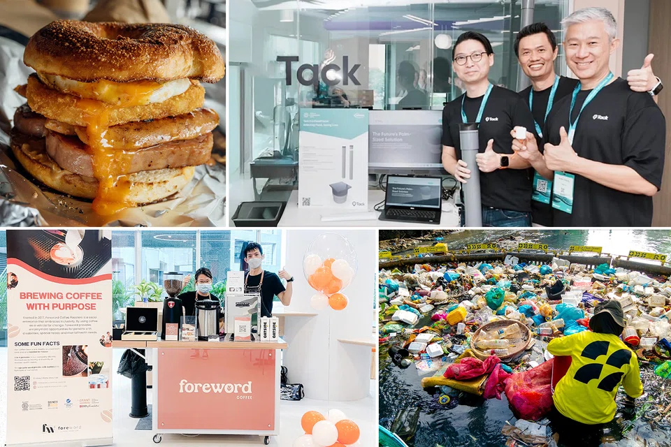 Home-grown firms (clockwise from top) Two Men Bagel House, Tack One, Seven Clean Seas and Foreword Coffee have each won $15,000 through the Xero Beautiful Business Fund. 