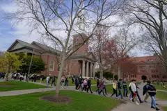 Harvard University in Cambridge, Massachusetts. Universities are at the heart of the most productive US regions and umbilically linked to its most successful companies.