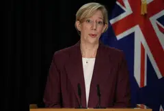 Newly appointed governor of Reserve Bank of New Zealand Anna Breman, speaks during an announcement at Parliament, Wellington, New Zealand, Sep 24, 2025. 