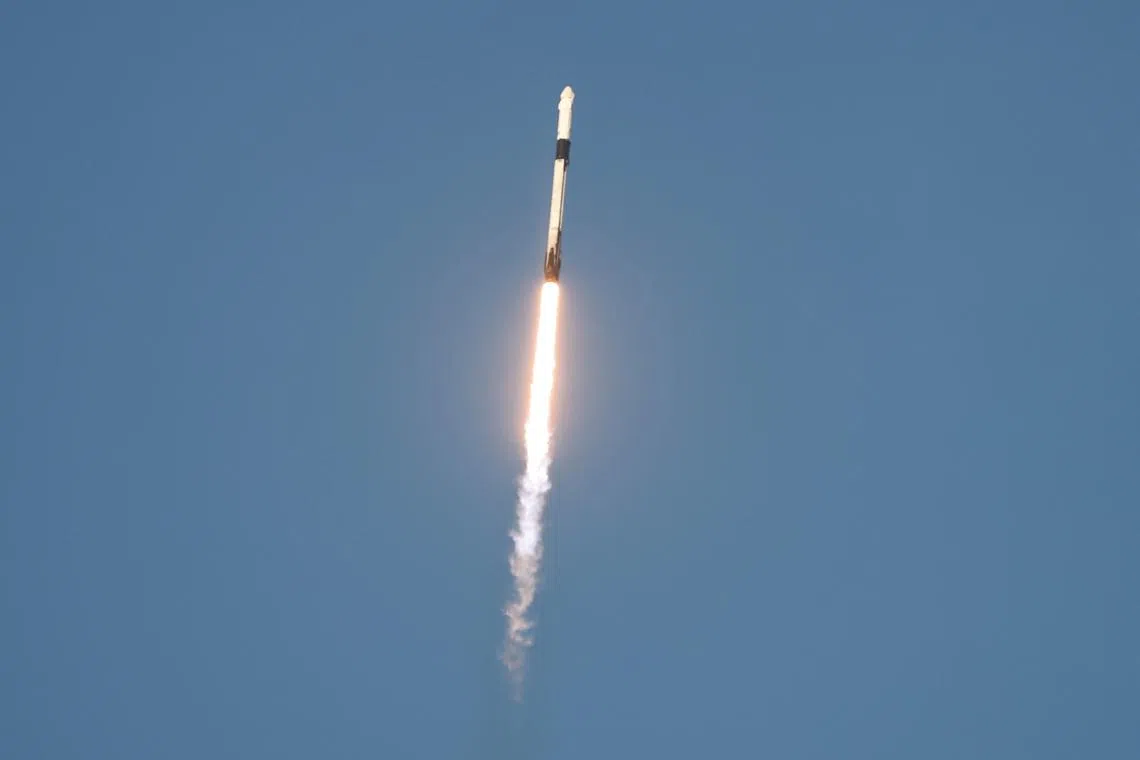 SpaceX’s Falcon 9 rocket has lifted off at 7.03 pm ET (2303 GMT) from Nasa’s Kennedy Space Center in Florida carrying four astronauts who will replace Wilmore and Williams.