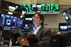The Dow Jones Industrial Average fell 131.2 points, or 0.42 per cent, at the open to 30,888.53. 