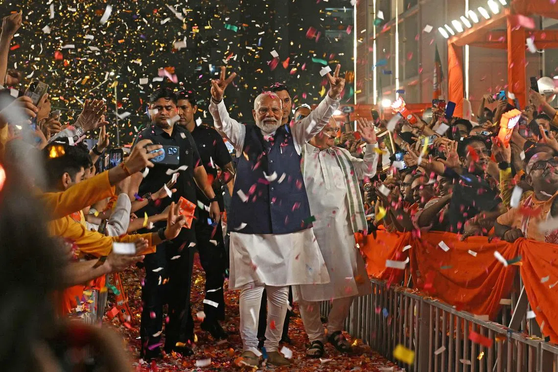 Almost all of the exit polls released on June 1 forecast Modi’s Bharatiya Janata Party and its allies would win more than 350 seats in the lower house of the Parliament.
