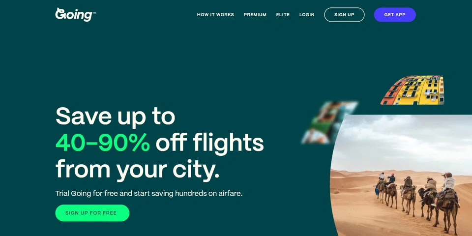 The free version of Going will deliver alerts when any domestic deals pop up, while also letting you track specific routes on exact dates. 