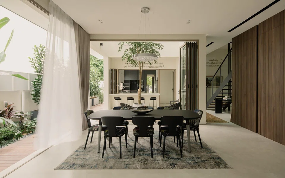 The first storey is designed as a large open plan conducive for entertaining. 