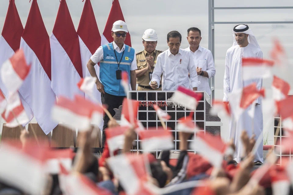 Indonesia's President Joko Widodo (centre) attending the inauguration ceremony of the Cirata Floating Photovoltaic Power Plant in Purwakarta on Thursday.