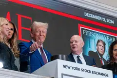US President-elect Donald Trump rings the opening bell on the trading floor of the New York Stock Exchange (NYSE) on Dec 12, using the occasion to make fresh pledges to cut taxes.
