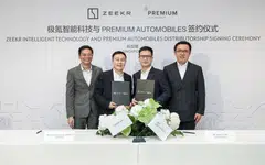 From left: Premium Automobiles Group managing director Lee Hoe Lone; Premium Automobiles Group president Hadi Widjaja Tanaga; Zeekr vice-president Mars Chen; and Zeekr director of South-east Asia Frank Li.