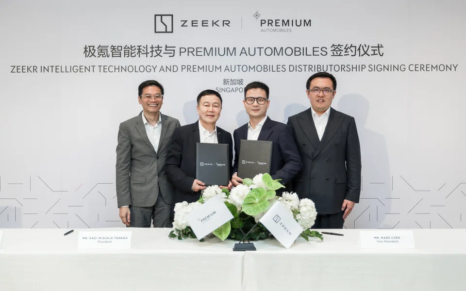 From left: Premium Automobiles Group managing director Lee Hoe Lone; Premium Automobiles Group president Hadi Widjaja Tanaga; Zeekr vice-president Mars Chen; and Zeekr director of South-east Asia Frank Li.