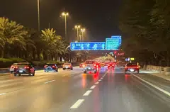 Above: A street near the Diplomatic Quarter in Riyadh. Soon after the first confirmed incidents in the area, residents reported hearing loud bangs in the capital, suggesting more activity.