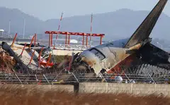 The Boeing 737-800 jet overshot the runway as it made an emergency belly landing and crashed into the localiser structure, killing all but two of the 181 people and crew members on board on Dec 29, 2024.