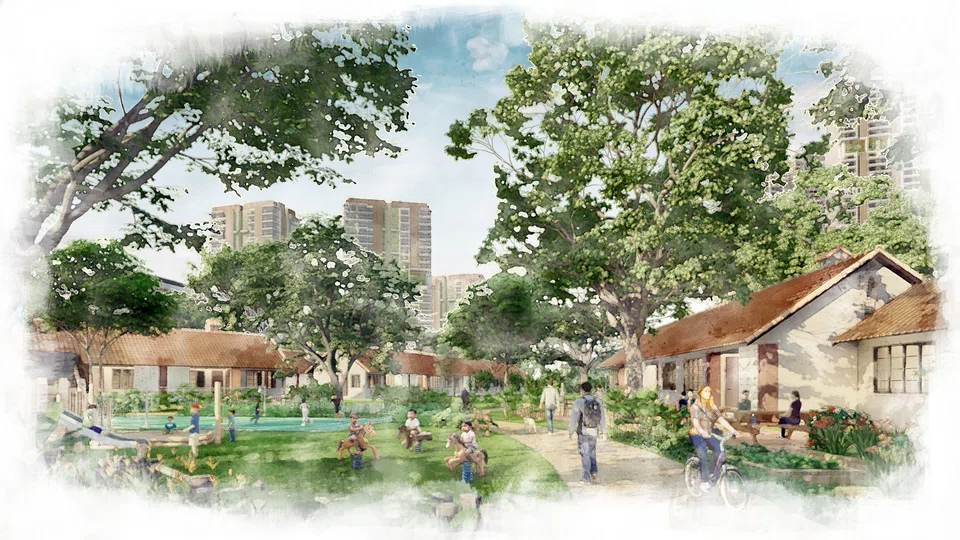 Four distinctive neighbourhoods are proposed for Turf City: Racecourse, Saddle Club Knolls, Stables Commune and Tinggi Hills. The former Fairway Quarters within the neighbourhoods could be repurposed and serve as gathering spaces. 