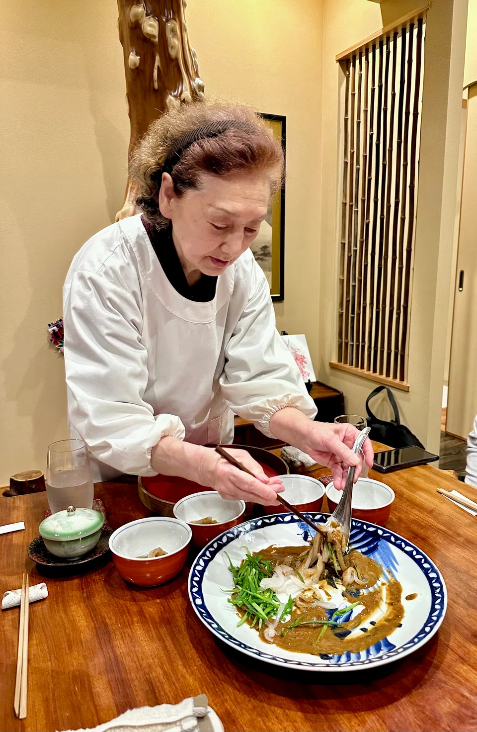 The matriarch of Senyo restaurant.