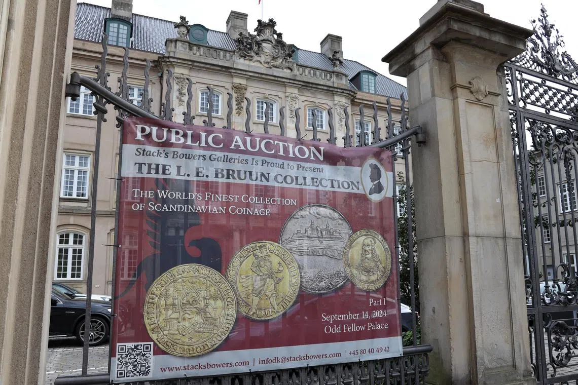 The auction represents the first batch of coins sold from some 20,000 coins contained in the Bruun collection – which has been kept off the market for a century.