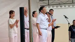 PAP's elected candidates for Marine Parade-Braddell Heights giving their thank you speeches.