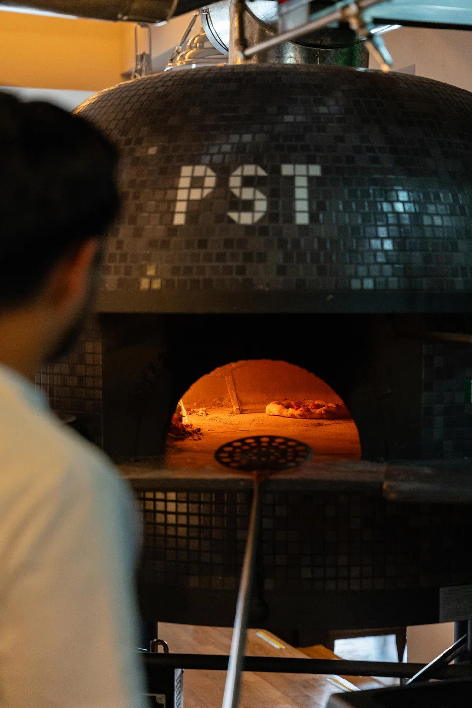 PST's wood-fired Italian oven.
