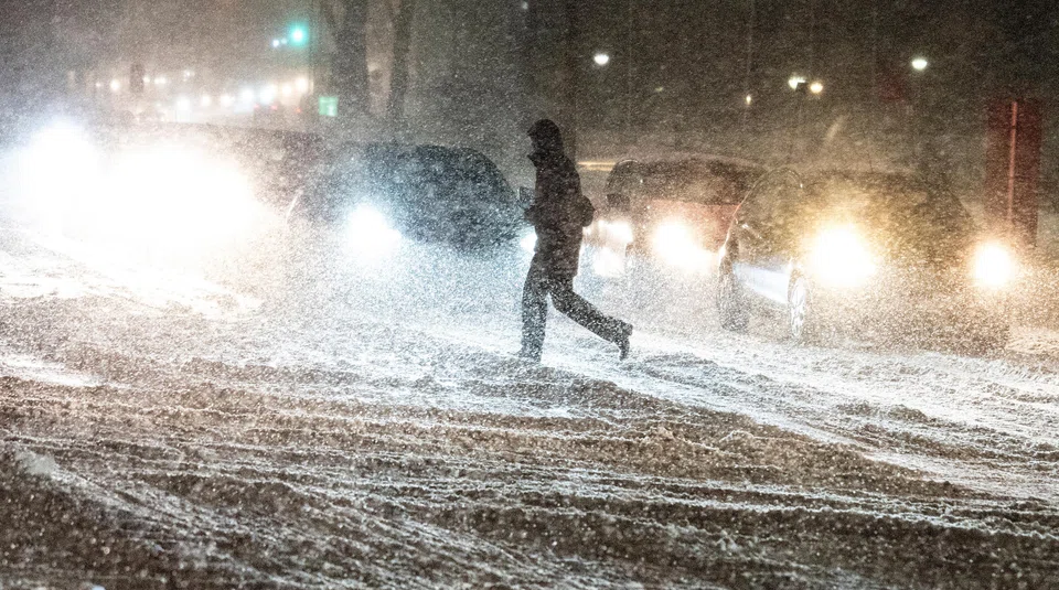 Heavy snowfall in Aalborg, Denmark, Jan 3, 2024. Aalborg and Aarhus, two towns in northern rural Denmark, are the Silicon Valley of European energy trading.