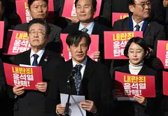 South Korea's opposition Rebuilding Korea Party leader Cho Kuk (centre) was at the forefront of efforts to impeach President Yoon Suk Yeol in the wake of his short-lived imposition of martial law last week.