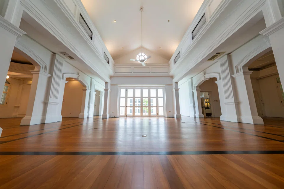 The living room of the Nassim Road conservation bungalow owned by Cheong Pin Chuan and his wife.
