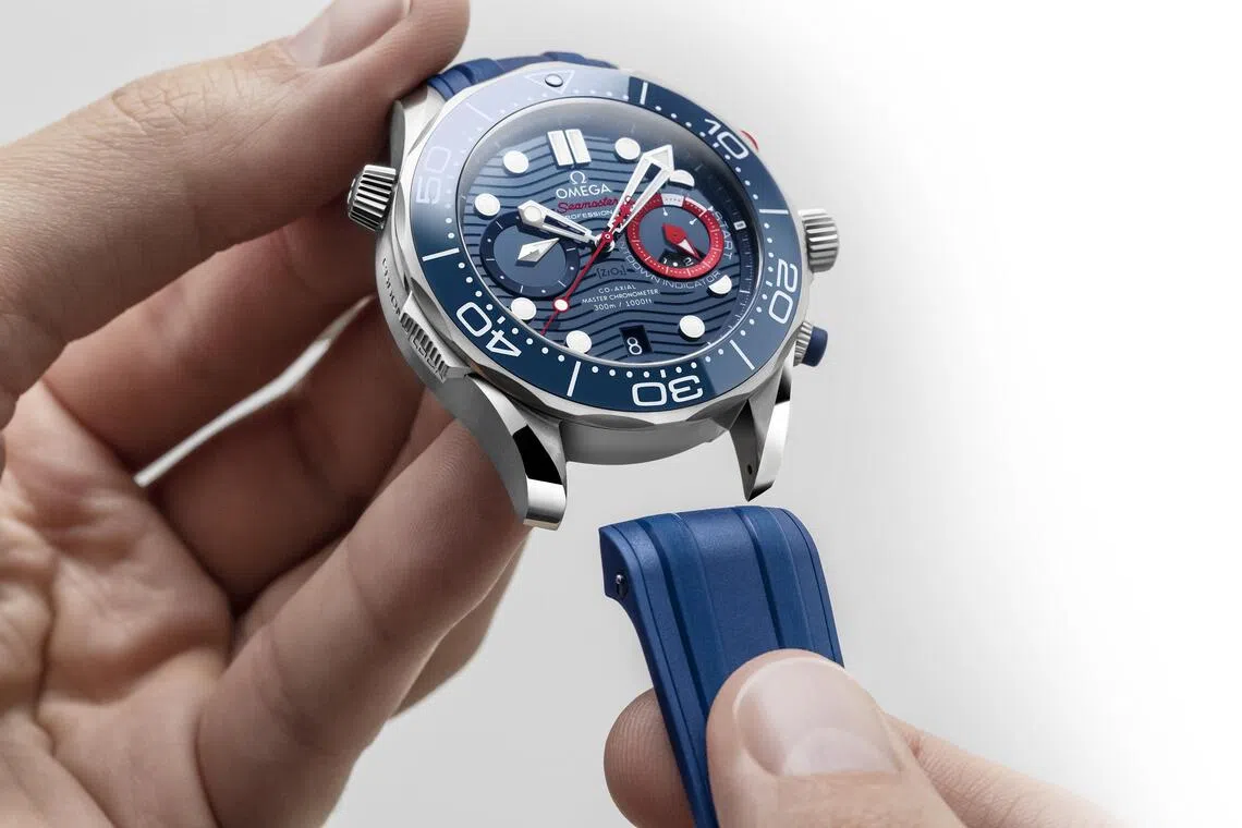 The Omega Seamaster Diver 300M America's Cup Chronograph.