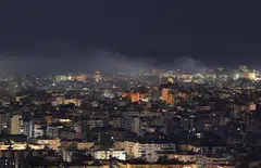 Smoke rises after Israeli strikes in Beirut's southern suburbs, Lebanon, March 2, 2026. 